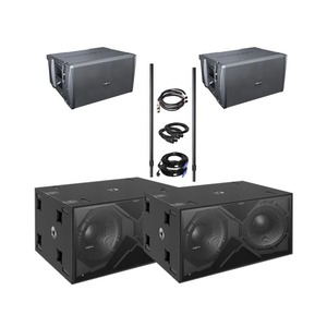 Caja Acústica Pasiva para Subwoofer de 2x18 Pulgadas, Neodimio, 4 Ohmios, Madera Contrachapada de Abedul, Altavoz de Bajos para Clubes y Escenarios - Product Image 2