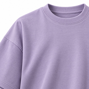 <b>Men's</b> Oversized Blank Short Sleeve <b>T</b>-<b>Shirt</b> Solid <b>Purple</b> Casual O-Neck Tee <b>purple</b> - Product Image 3