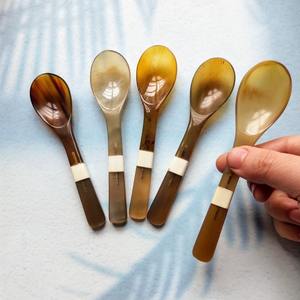 ช้อนน้ำผึ้งทำมือจากเขาควายธรรมชาติสุดหรู สำหรับชา กาแฟ ชุดช้อนสำหรับใช้ในครัว - Product Image 2