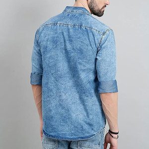 เสื้อเชิ้ตยีนส์ผ้าฝ้าย 100% คุณภาพสูง สวมใส่สบาย ระบายอากาศได้ดี น้ำหนักเบา ทรงหลวม สำหรับผู้ชาย เหมาะสำหรับใส่กิจกรรมกลางแจ้ง - Product Image 4
