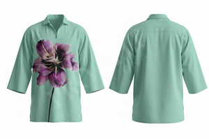 Chemise Décontractée Personnalisée Tendance et Respirante, Légère, Couleur Unie, ou Surchemise Imprimée à Motifs Floraux Personnalisés – Vente en Gros - Product Image 3