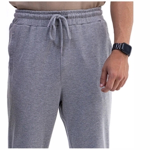 Men's Gray Sweatpants Elastic Waist <b>Drawstring</b> Closure Side Pockets Casual Jogger Pants Autumn Wear - Product Image 5