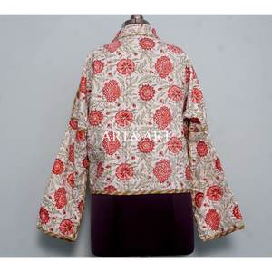 Nouvelle arrivée : veste en coton 100% pur, faite main, style Kantha indien, pour femmes et filles, idéale pour les soirées hivernales. - Product Image 5
