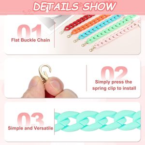 Correa de acrílico para bolso, cadena mate para bolso de hombro, correa de repuesto para bolso de mano con hebilla para bolso de mano, bolso de hombro - Product Image 3