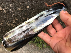 Handmade 100% Natural Polished Animal <b>Horn</b> <b>Shoe</b> <b>Horn</b> Customized Buffalo Agate Crafts High Selling Real Agate Decorations - Product Image 2