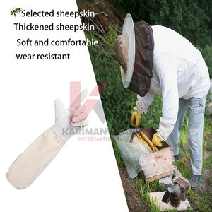 Guantes de Apicultura Premium, Guantes de Cuero Resistentes a Picaduras de Abeja con Manga Larga Protectora para Apicultura Comercial y Doméstica - Product Image 6