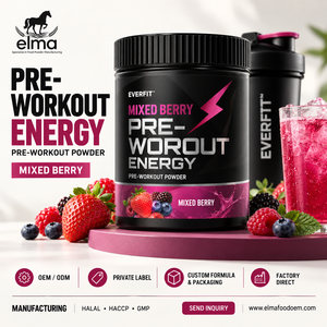 Concentrado de Proteína de Suero de Leche Elma Food 1KG Sin Azúcar Añadido 50 Porciones Fórmula de Crecimiento Muscular con BCAA Proteína en Polvo Sin GMO - Product Image 1