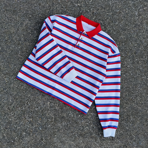 Camiseta Polo de Rugby para Hombre, Personalizada, de Alta Calidad, con Bordado y Estampado, Corte Cuadrado, Holgada, 100% Algodón, a Rayas, Manga Larga - Product Image 2