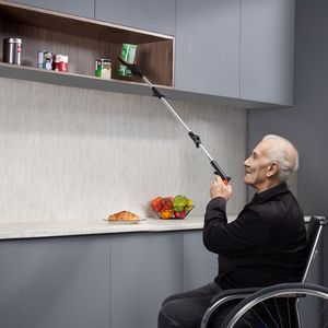 43\" Foldable Reacher <b>Grabber</b> Pickup <b>Tool</b> 360 Degrees Rotating Jaw with Magnet LED Light Lightweight Assistive Devices - Product Image 1