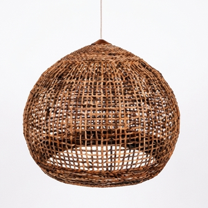 Lámpara colgante de lujo de fibra de plátano con forma de cúpula, estilo bohemio chic, para hoteles, restaurantes y complejos costeros. - Product Image 2