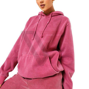 Custom High Quality 100% Cotton Fleece <b>Zip</b> <b>Hooded</b> Winter Women's Oversized Vintage Streetwear Heavy Weight Sweatshirts - Product Image 6