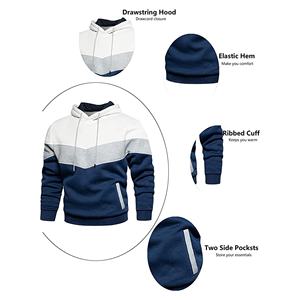 Sudadera con capucha de alta calidad, bolsillo frontal, diseño personalizado, logotipo básico, mezcla de algodón, fabricantes de ropa, sudaderas con capucha para hombres - Product Image 4