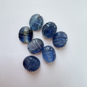 Pièces de kyanite bleue naturelle TFH pour la fabrication de bijoux, forme ovale 12x10 MM, possibilité de créer plusieurs tailles - Product Image 6