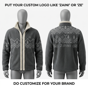 Premium 300 GSM Anti Pill Polar Fleece Quarter Zip <b>Jacket</b> Navy Blue Custom Embroidery Print Logo OEM ODM - Product Image 5