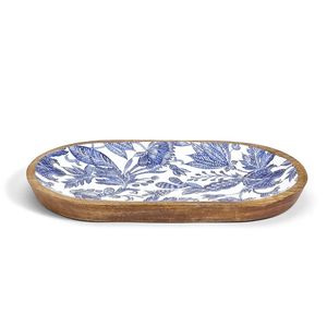 Wooden <b>Tray</b> With Enamel Finish Perfect For Serving <b>Snacks</b> Beverages And Enhancing Table Appearance - Product Image 6