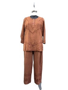 ชุดเกอร์ต้าผ้าฝ้าย2ชิ้นปักลายสำหรับผู้หญิงทำด้วยมือขายดี - Product Image 2