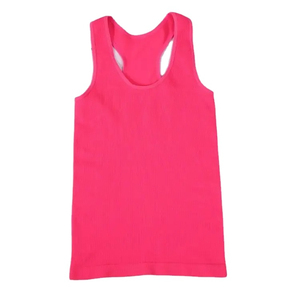Débardeur côtelé 100 % polyester pour femme, idéal pour l'entraînement et la course, grande taille, blanc, décontracté, séchage rapide, respirant, col rond, design fitness - Product Image 3