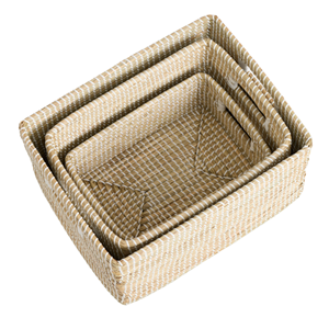 <b>Rustic</b> Seagrass Storage Basket Handwoven in Vietnam, Premium Quality Woven Storage Organizers Wholesale Supplier - Product Image 4