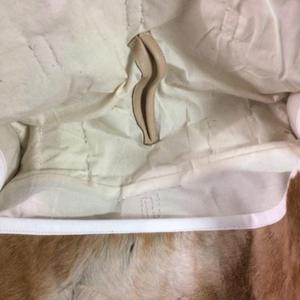 Sac à dos ou sac à bandoulière en cuir de vache ou de chèvre avec doublure en lin et reproduction en cuir blanc d'un sac napoléonien ou de la période de la guerre civile - Product Image 2