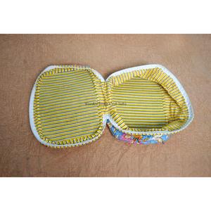 Beautiful Block Printed Quilted Cotton Vanity Bag Set Of 3 Pieces Women's Travel Cosmetic Pouch Storage Cosmetic Bags And <b>Cases</b> - Product Image 5