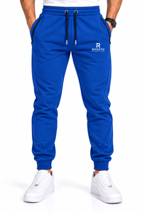 Pantalon de jogging décontracté pour homme en coton violet, taille mi-haute avec cordon de serrage, coupe droite, idéal pour l'automne, personnalisable, vente en gros - Product Image 2