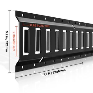Kit 4 Pezzi Binario E-Track da 2,35 m con 26 Accessori per il Controllo del Carico, Include 2 Cinghie a Cricchetto, 8 O-Ring, 8 Anelli di Fissaggio a D - Product Image 5