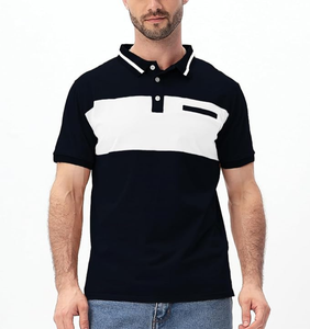 Camisetas Polo para Hombre al por Mayor, OEM, Manga Corta, Casuales, con Bloques de Color, Estilo Golf, Cuello en Contraste, 100% Algodón, 220 GSM - Product Image 2