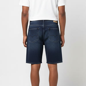 Pantalones Cortos de Mezclilla Personalizados Estilo Vintage con Cordones Largos, Cintura Elástica, Lavado, Dobladillo sin Rematar, 100% Algodón, Holgados, para Hombre - Product Image 6