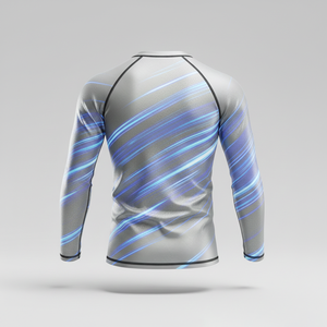 เสื้อแรชการ์ดแขนยาวแบบยูนิเซ็กซ์ แห้งเร็ว กระชับรูปทรง เหมาะสำหรับเล่นน้ำ โต้คลื่น ป้องกันแสงแดด ใช้ได้กับการว่ายน้ำและออกกำลังกายในฟิตเนส - Product Image 2