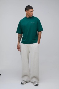 Camiseta Oversize para Hombre, Corte Holgado, Hombros Caídos, Algodón Grueso, Estilo Urbano, Casual, Verano, Moda Relajada - Product Image 6