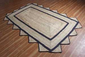 Tapis en jute tressé à la main, respectueux de l'environnement, tailles personnalisables pour salon et chambre d'enfant - Product Image 4