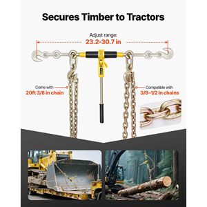 Tendicatena a cricchetto G80 da 3/8 pollici x 20 piedi, capacità di carico 9200 libbre, set di tendicatene a cricchetto per ancoraggio - Product Image 3