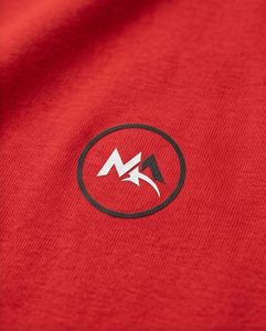 T-shirt en coton rouge pour homme, manches courtes, col rond, coupe classique, logo sur le devant, jersey décontracté, respirant, design uni - Product Image 4