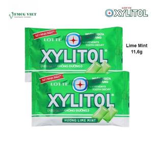 Goma de mascar Lotte Xylitol sabor lima y menta 11.6g - Product Image 2