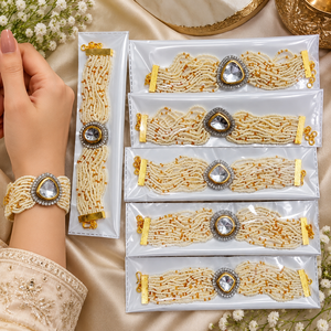 Pulseras de Perlas de Diseño Elegante para Fiestas y Pulsera con Diseño de Perlas, Hermoso Trabajo de Patrón Moti para Bodas - Product Image 4