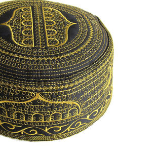 Casquettes de prière musulmanes brodées les plus vendues en gros, matériau personnalisé, taille ajustable, cadeaux pour hommes Ramadan Aïd, service OEM - Product Image 5