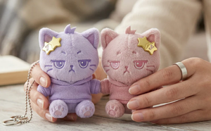 Soft Twin Plush Electronic Key Finder <b>Keychains</b> with 3D Shape and Digital Printing - Product Image 5