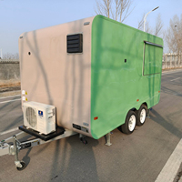 Camion de restauration sur mesure sur le thème du matcha, kiosque à boissons, camion de thé boba remorquable, boutique mobile pour glaces, desserts et sorbets