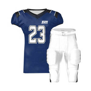 Uniforme de Fútbol Americano de Diseño Personalizado de Alta Calidad, 100% Poliéster, Secado Rápido, Transpirable, Unisex para Adultos, Venta en Línea - Product Image 1