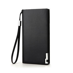 Portefeuille portable en cuir PU pour homme, pochette de voyage avec dragonne, sac à documents pour homme, vente en gros - Product Image 3