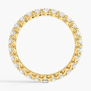 Anillo de Diamantes de Corte Redondo con Garras Compartidas de Eternidad Completa - Product Image 3