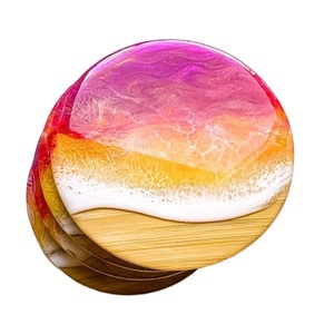 Posavasos de madera hechos a mano ecológicos | Mango sostenible o madera de acacia | Rústico y elegante | Posavasos redondos de piedra - Product Image 3