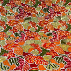 Premium position print with embroidery fabric is a modern textile designed for stylish fashion and <b>garment</b> collections This fabr - Product Image 4