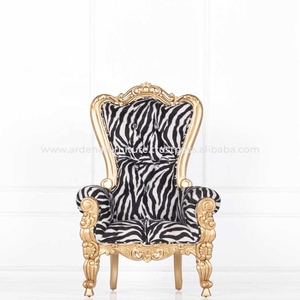 เก้าอี้บัลลังก์หรูหราหรูหราหลังสูงสีทองคลาสสิกสำหรับงานแต่งงานงานเลี้ยงเด็กงานปาร์ตี้โรงแรมทำจาก PC เฟอร์นิเจอร์สำหรับงานอีเวนต์ - Product Image 2