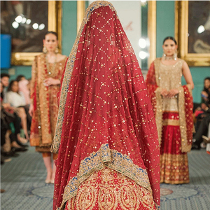 Nouvelles conceptions, tailles personnalisées, vente en gros, robes de mariée pakistanaises pour femmes, broderies lourdes, robes de soirée, robes de mariée en polyester longues jusqu'au sol - Product Image 4