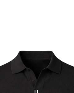 Polo Personalizado para Hombre con Rayas Cruzadas Negras, Manga Corta, Dobladillo Acanalado, Corte Ajustado, Mezcla de Algodón, Casual, Fabricante OEM - Product Image 4