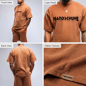 Custom Embroidery Logo Printed Solid Summer Men's Plus Size Knee Length Breathable Eco-Friendly 100% Cotton Short <b>Set</b> Tracksuits - Product Image 4