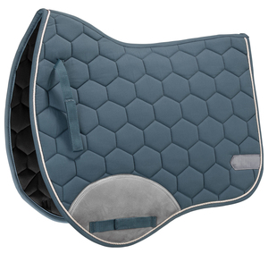 Tapis de selle de saut en coton et cuir matelassé en mousse de haute qualité pour le confort et la durabilité à l'équitation - Product Image 6