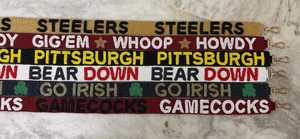 Handmade Beaded GameDays Straps With Clear <b>Bag</b>, <b>College</b> Straps, Crossbody Beaded Straps. - Product Image 2