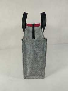 Sac fourre-tout en jute réutilisable et écologique avec logo personnalisé, fermeture éclair, nouveau style, grande taille pour la plage, les voyages et le shopping - Product Image 2